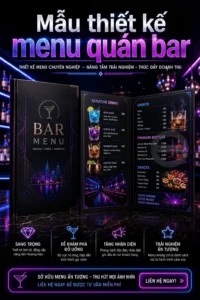 Mẫu thiet ke menu quan bar