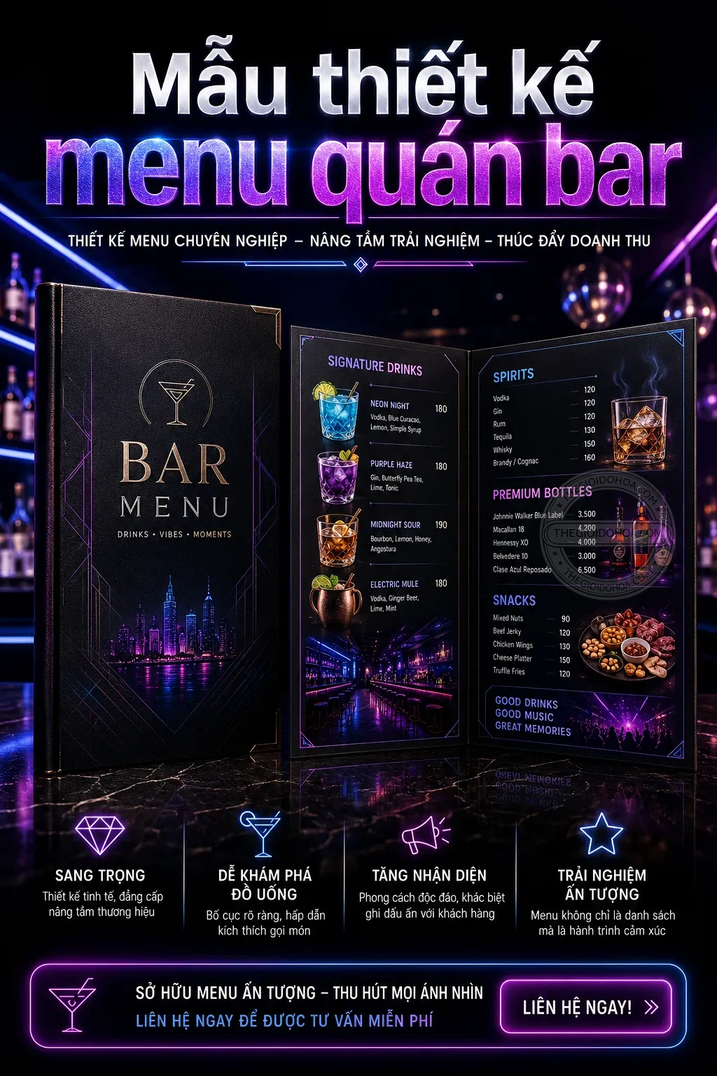 Mẫu thiet ke menu quan bar