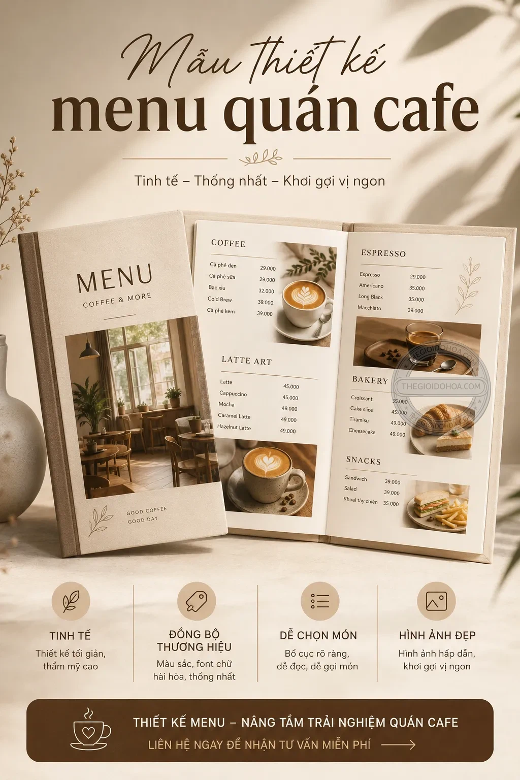 Mẫu thiet ke menu quan cafe
