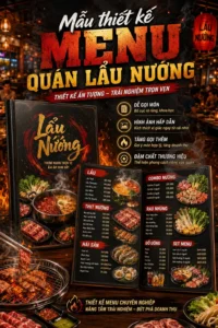 Mẫu thiet ke menu quan lau nuong