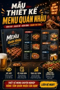 Mẫu thiet ke menu quan nhau