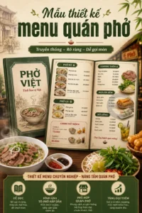 Mẫu thiet ke menu quan pho