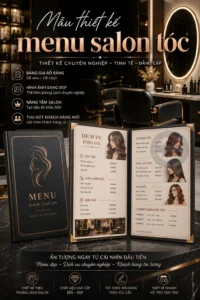 Mẫu thiet ke menu salon toc
