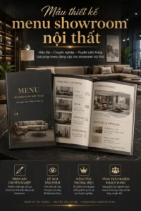 Mẫu thiet ke menu showroom noi that