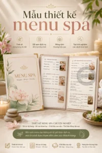 Mẫu thiet ke menu spa