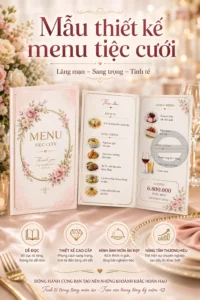 Mẫu thiet ke menu tiec cuối