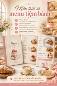 Mẫu thiet ke menu tiem banh
