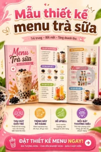 Mẫu thiet ke menu tra sua