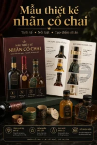Mẫu thiet ke nhãn cổ chai