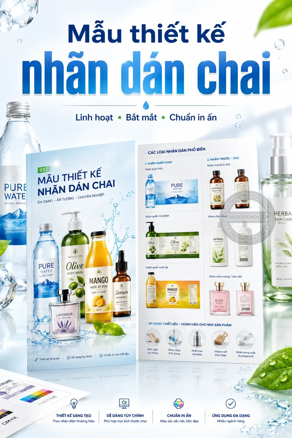 Mẫu thiet ke nhãn dan chai