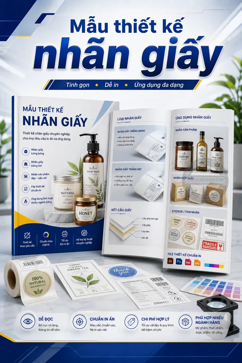 Mẫu thiet ke nhãn giay