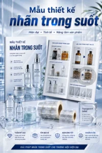 Mẫu thiet ke nhãn trong suot