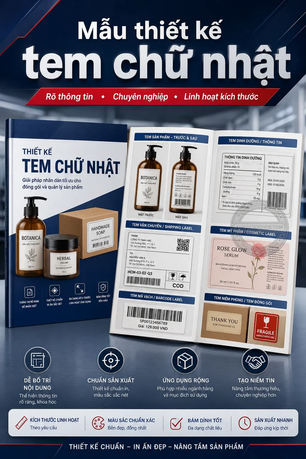 Mẫu thiet ke tem chu nhật