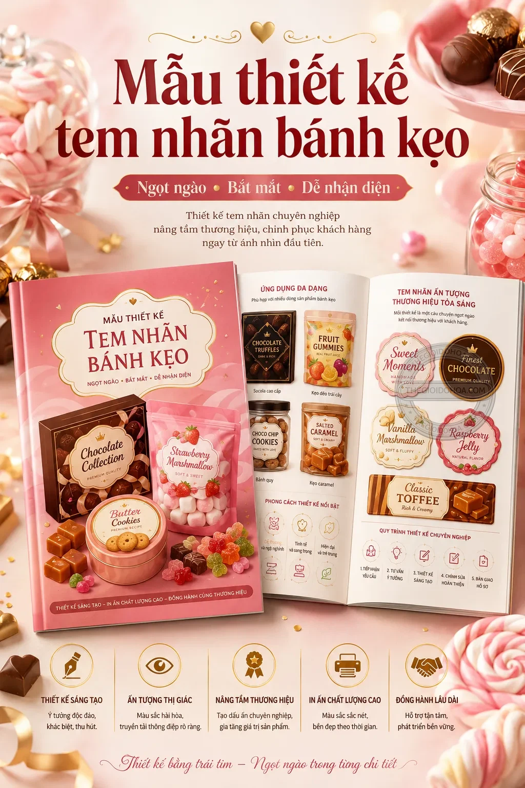 Mẫu thiet ke tem nhãn banh keo