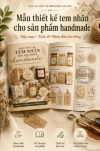 Mẫu thiet ke tem nhãn cho sản phẩm handmade