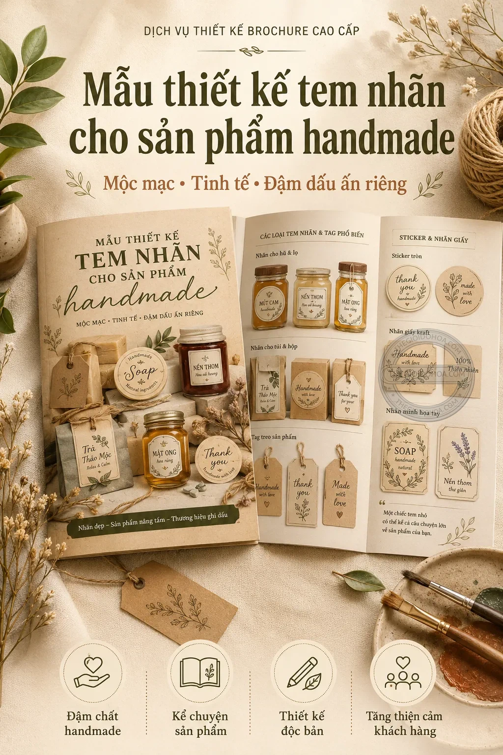 Mẫu thiet ke tem nhãn cho sản phẩm handmade