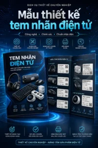 Mẫu thiet ke tem nhãn diện tu
