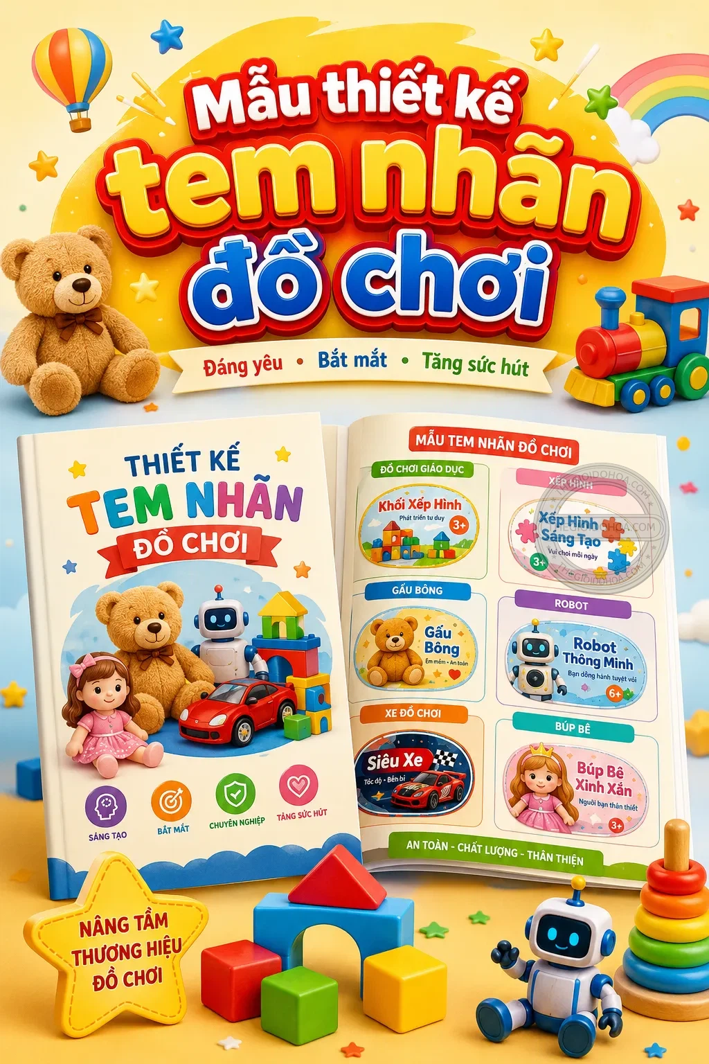 Mẫu thiet ke tem nhãn do choi