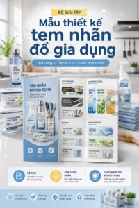 Mẫu thiet ke tem nhãn do gia dung
