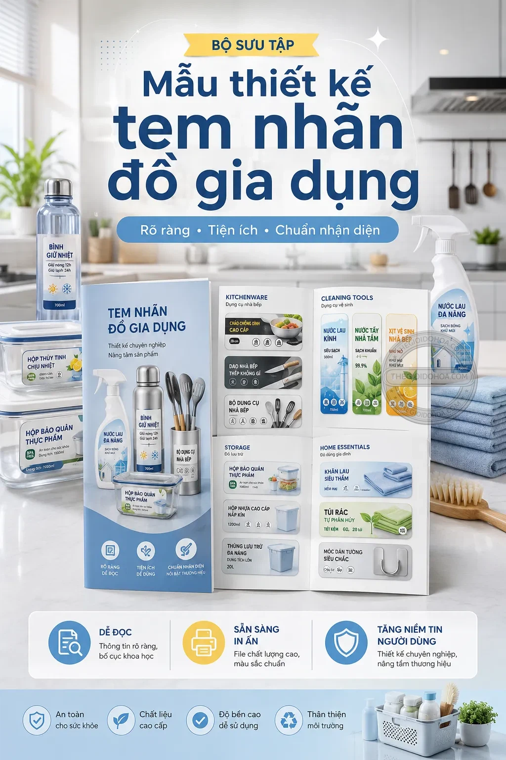 Mẫu thiet ke tem nhãn do gia dung