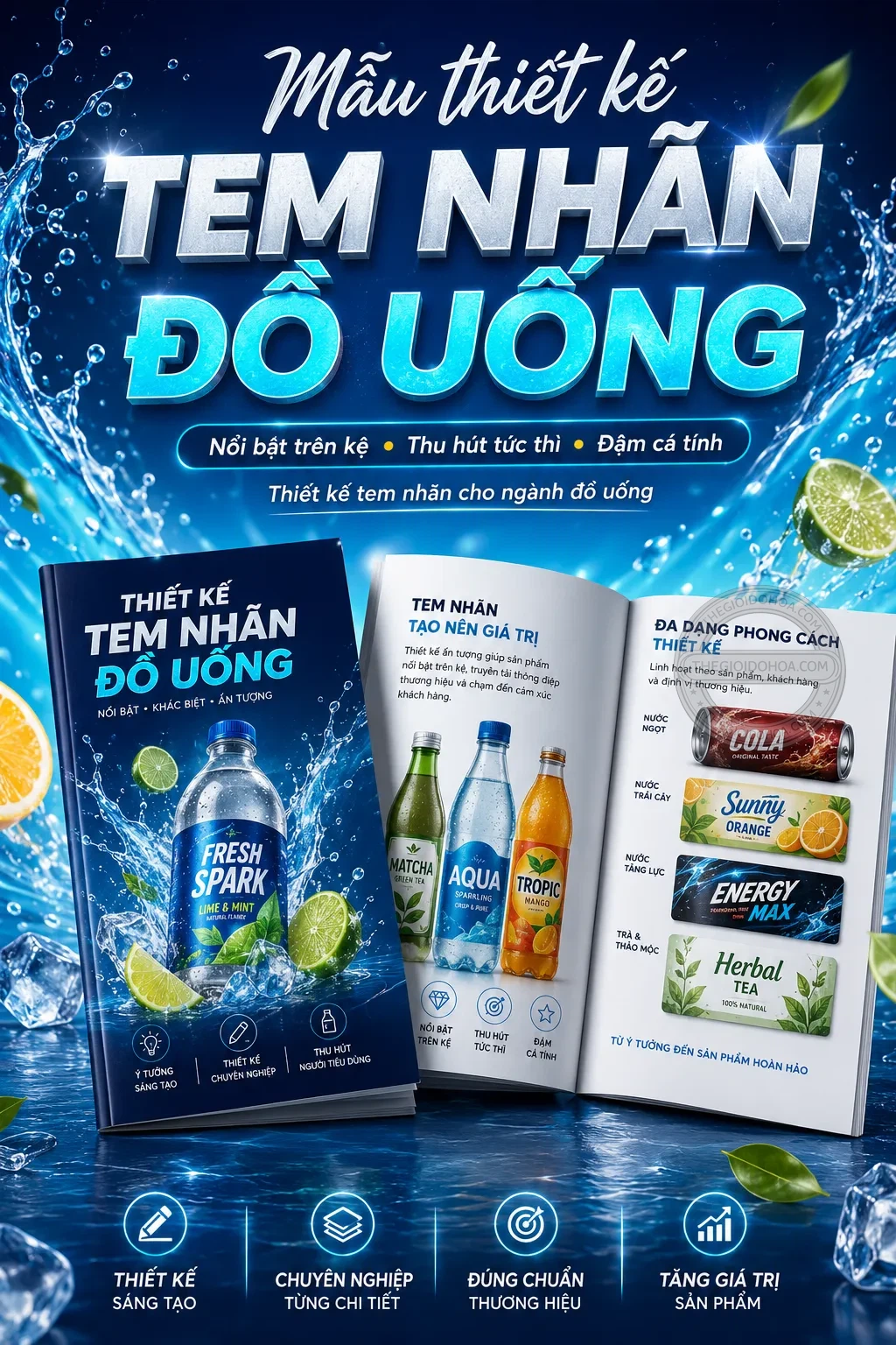 Mẫu thiet ke tem nhãn do uong