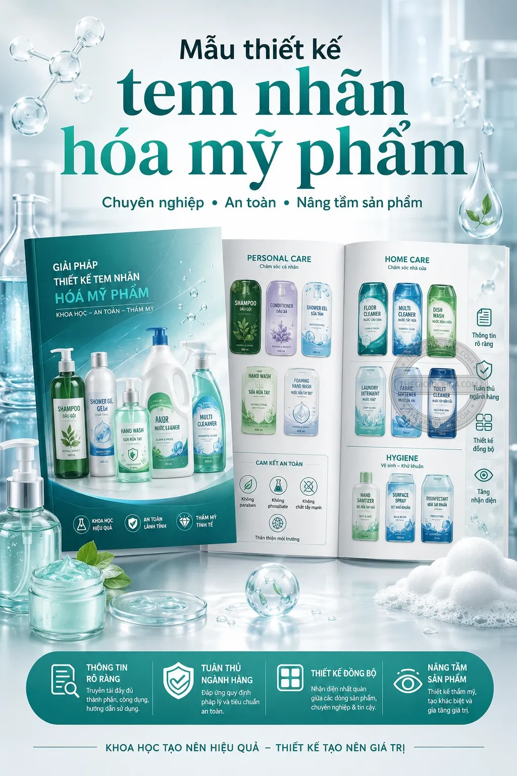 Mẫu thiet ke tem nhãn hoa my phẩm