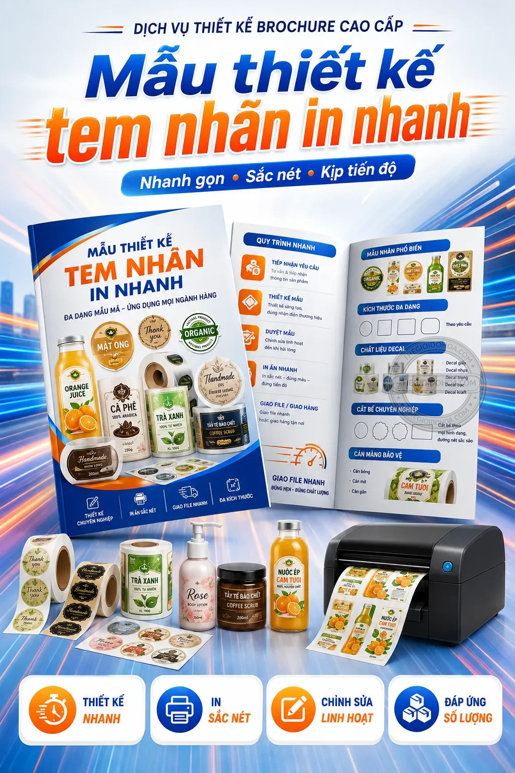Mẫu thiet ke tem nhãn in nhanh