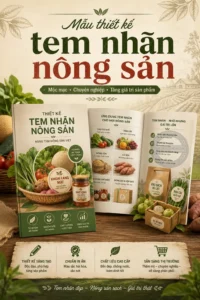 Mẫu thiet ke tem nhãn nong sản