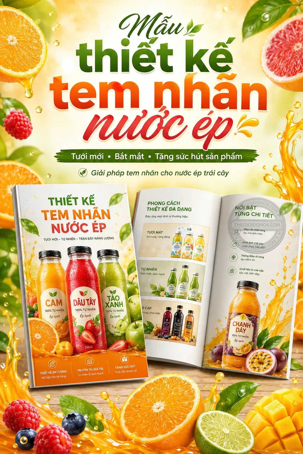 Mẫu thiet ke tem nhãn nuoc ep