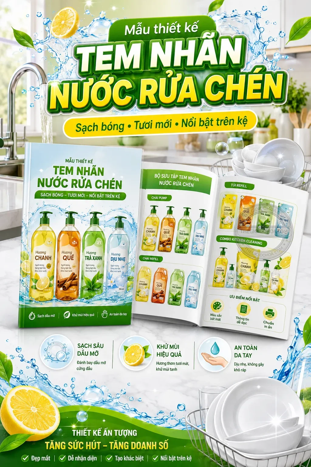 Mẫu thiet ke tem nhãn nuoc rua chen