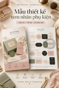 Mẫu thiet ke tem nhãn phu kien