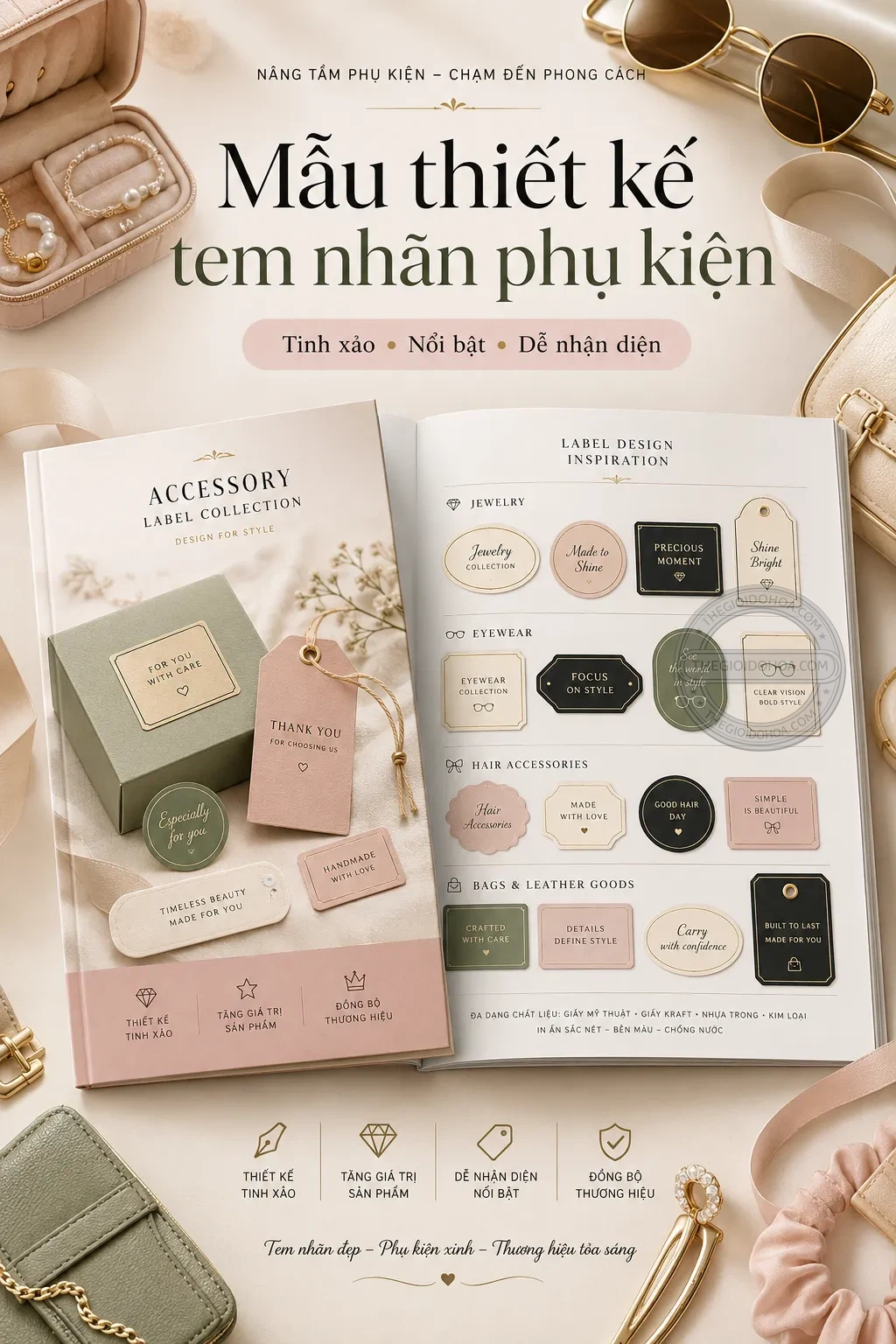Mẫu thiet ke tem nhãn phu kien