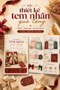 Mẫu thiet ke tem nhãn qua tang