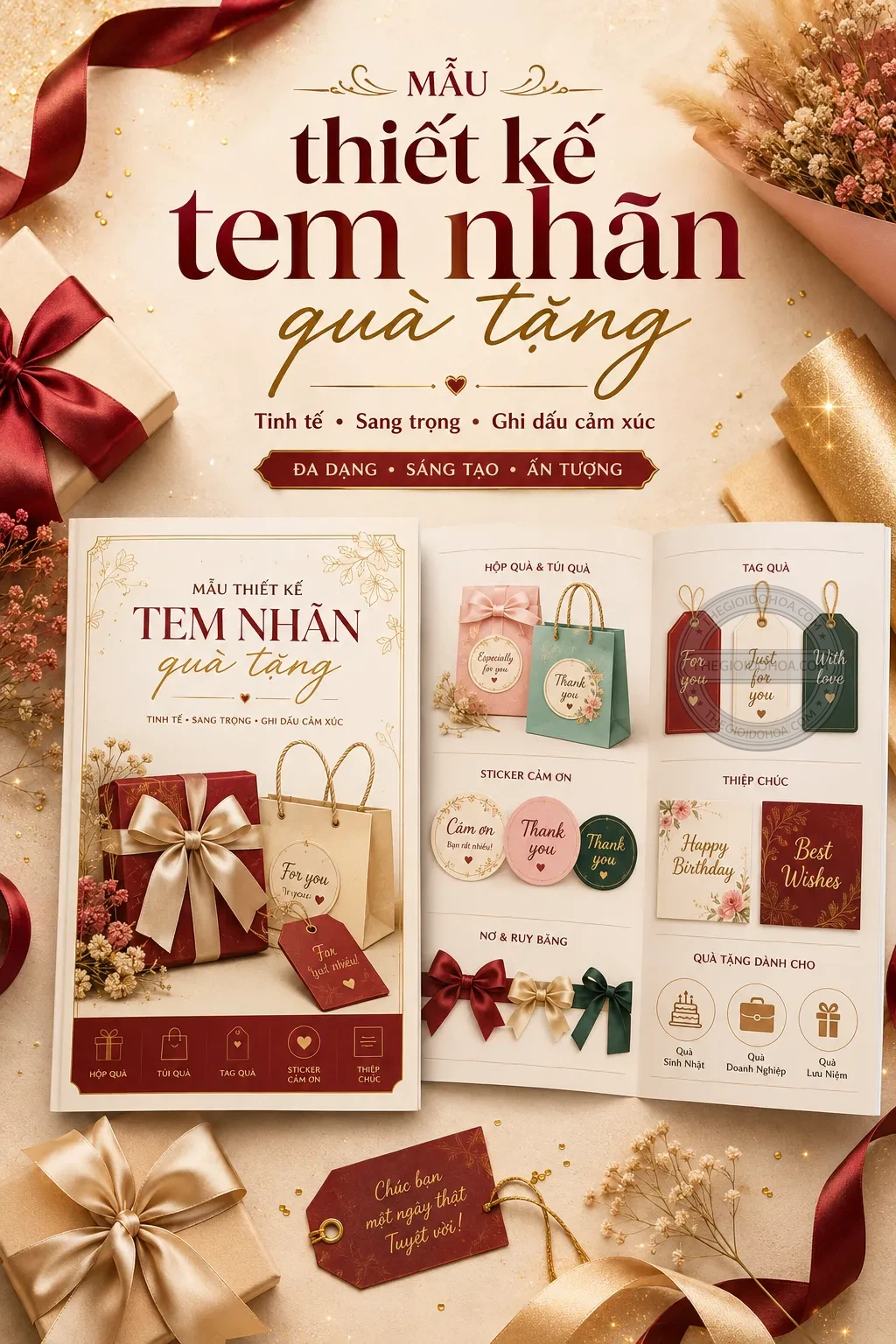Mẫu thiet ke tem nhãn qua tang