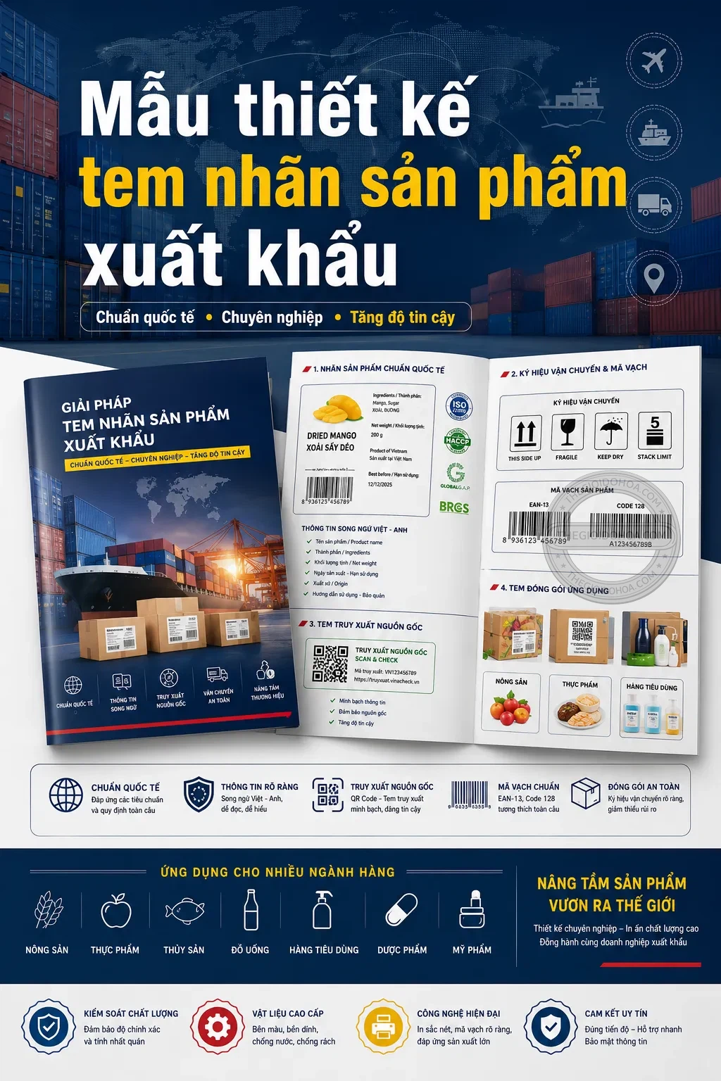 Mẫu thiet ke tem nhãn sản phẩm xuat khau