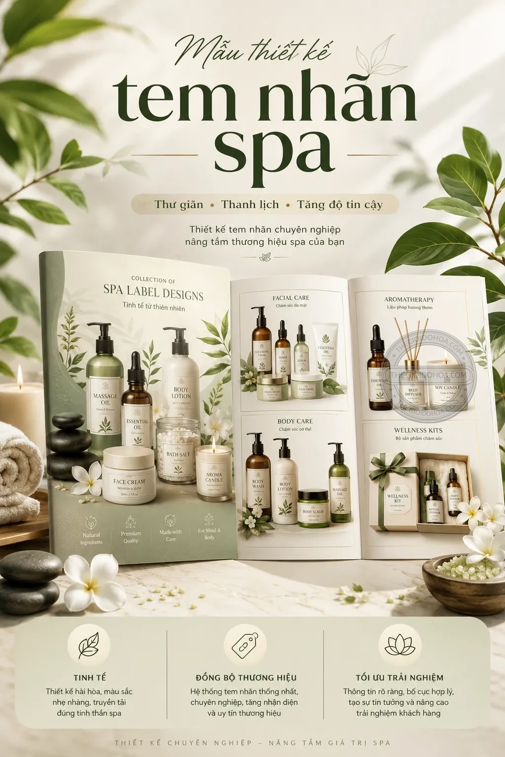 Mẫu thiet ke tem nhãn spa