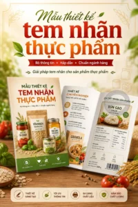 Mẫu thiet ke tem nhãn thuc phẩm