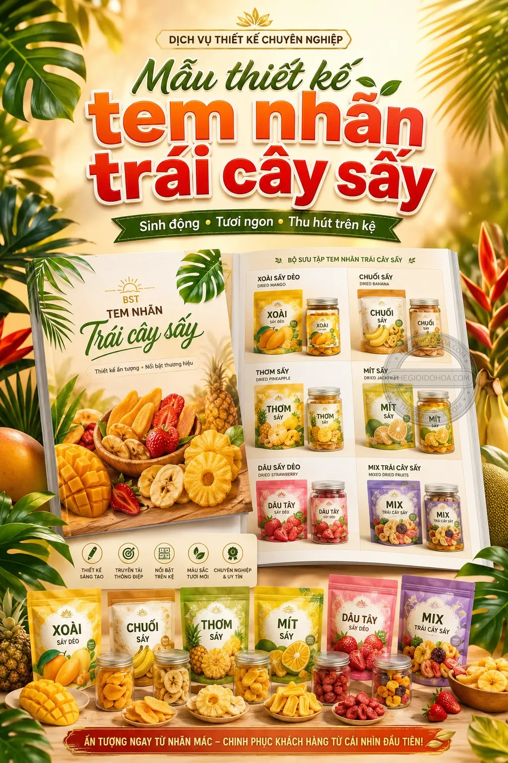 Mẫu thiet ke tem nhãn trai cay say