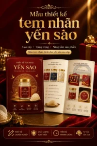 Mẫu thiet ke tem nhãn yen sao