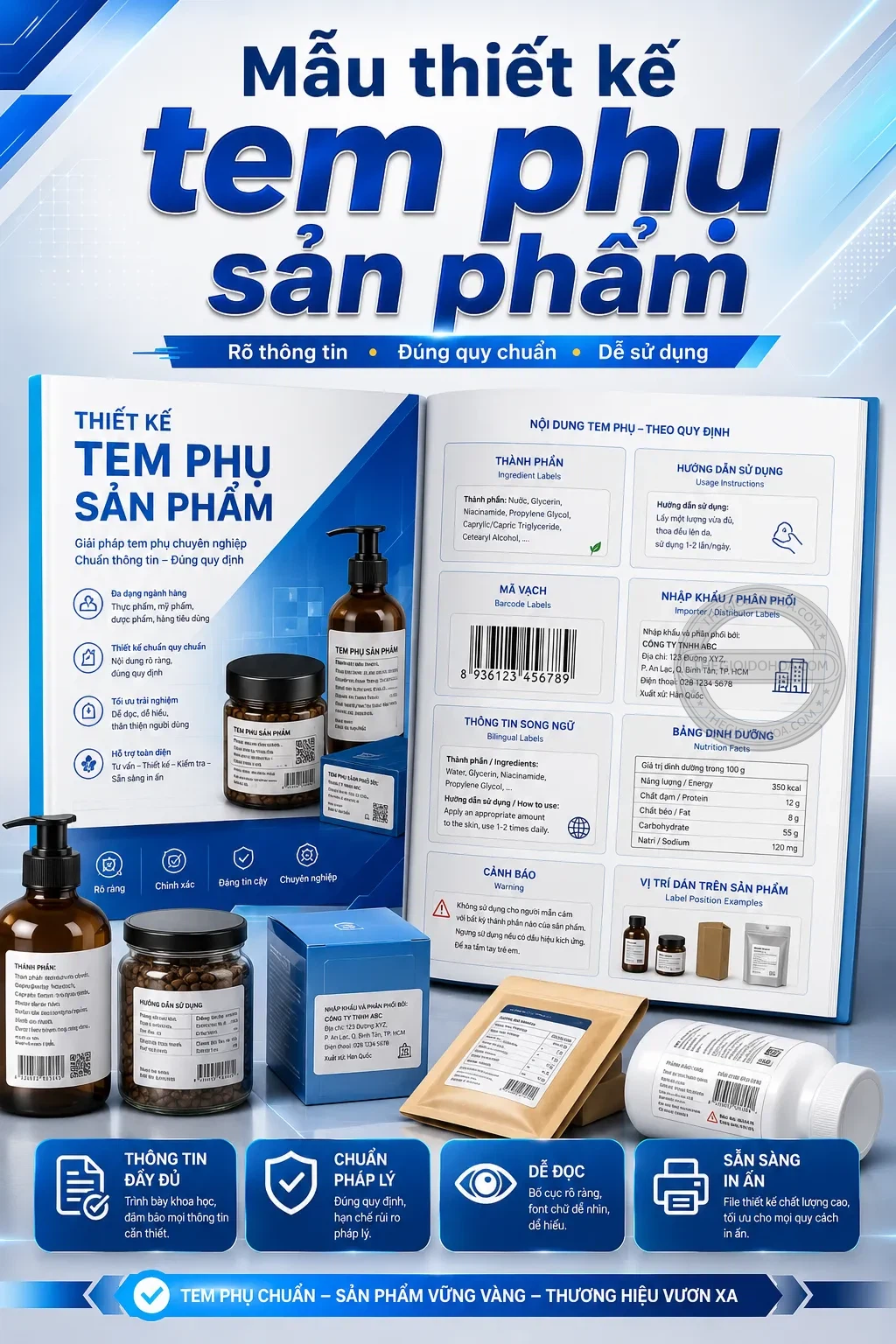 Mẫu thiet ke tem phu sản phẩm