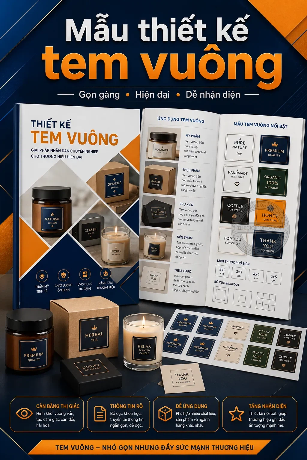 Mẫu thiet ke tem vuong