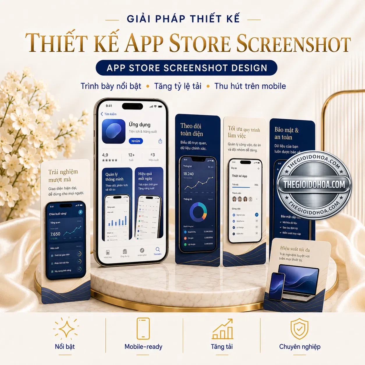 Thiết kế app store screenshot