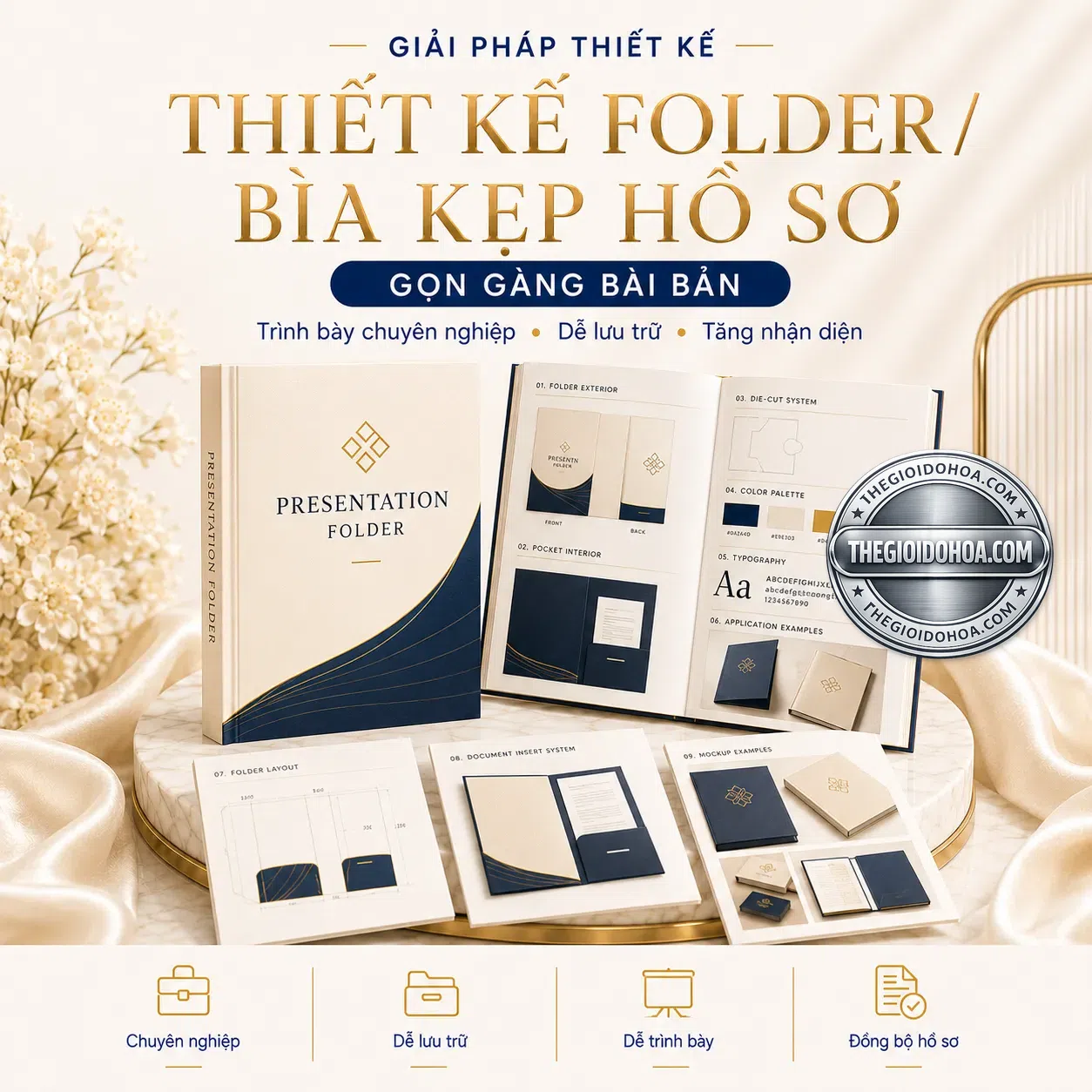 Thiết kế folder bìa kep hồ sơ