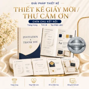 Thiết kế giay mời thu cảm ơn