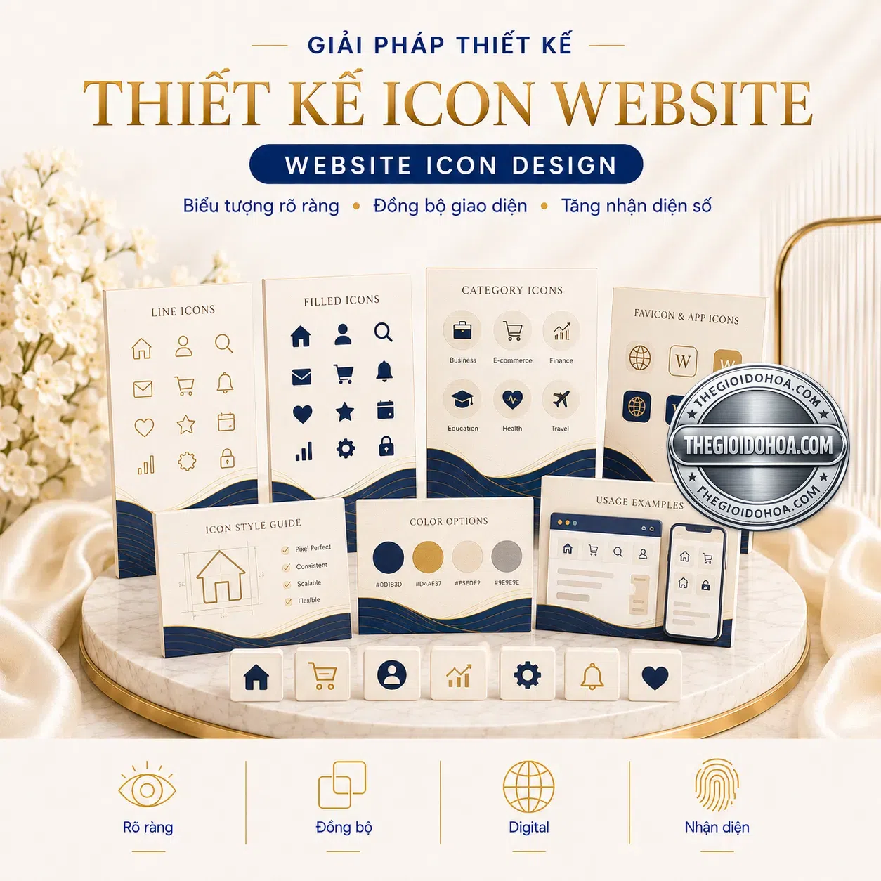 Thiết kế icon website