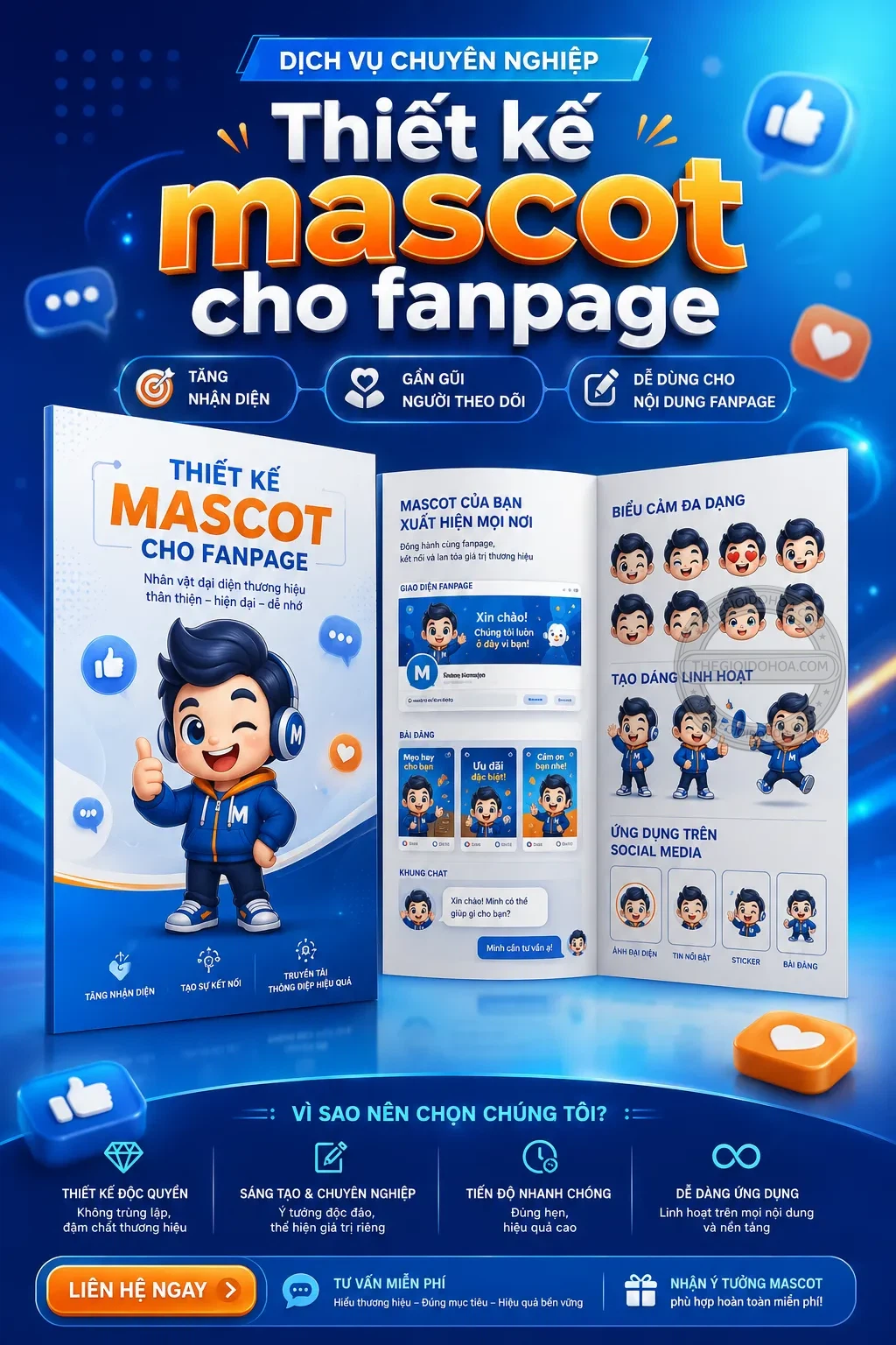 Thiet ke mascot cho fanpage