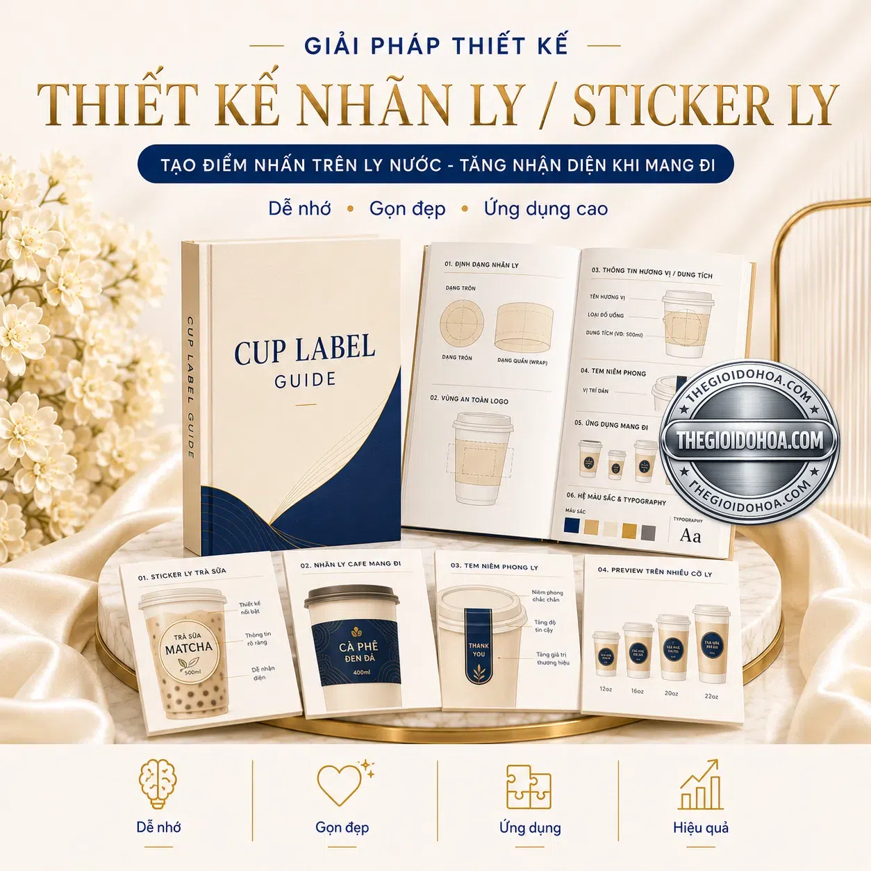 Thiết kế nhãn ly sticker ly