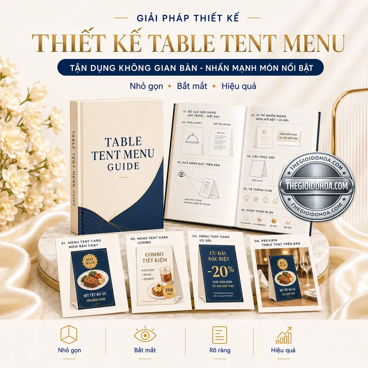 Thiết kế table tent menu