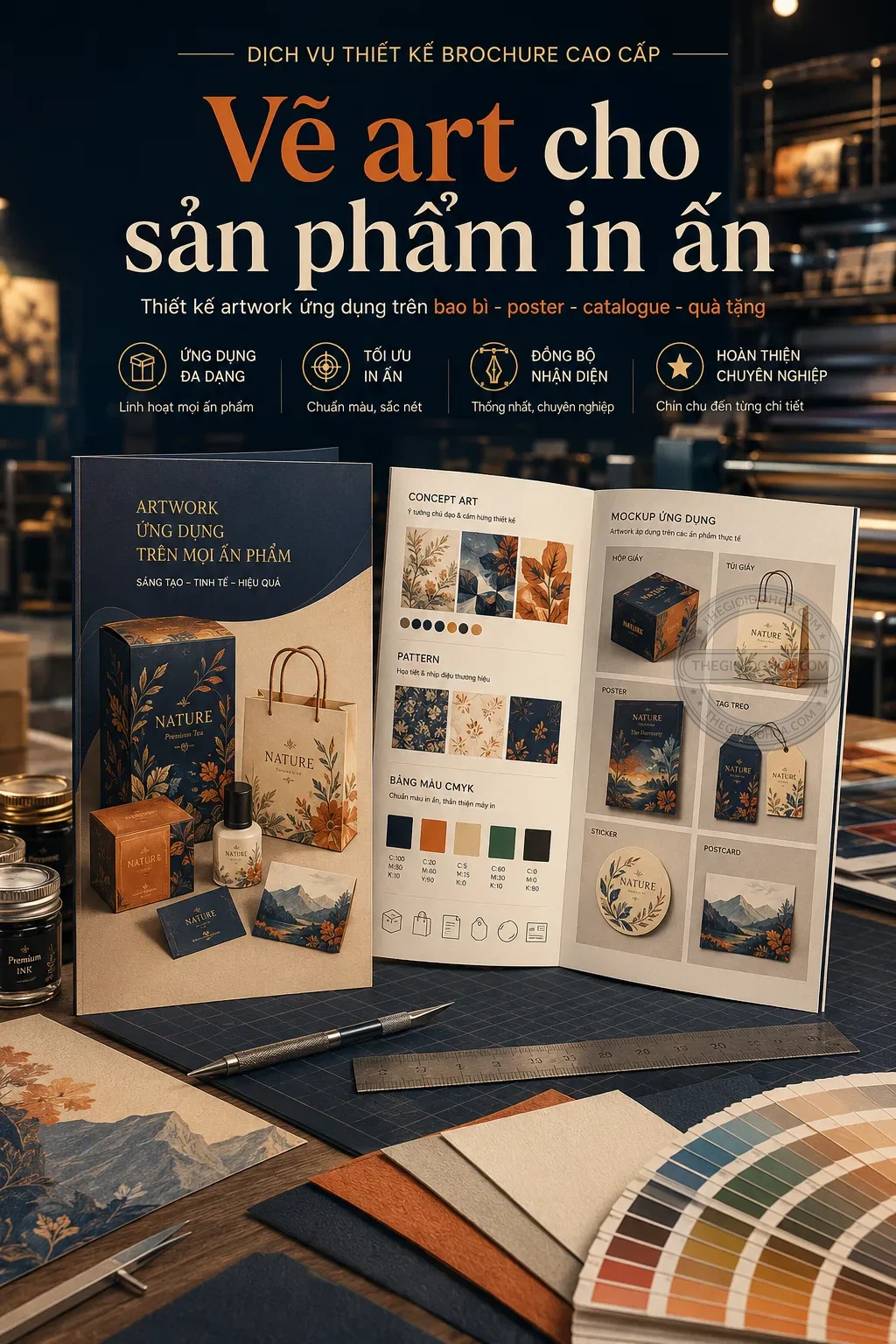Vẽ art cho sản phẩm in an