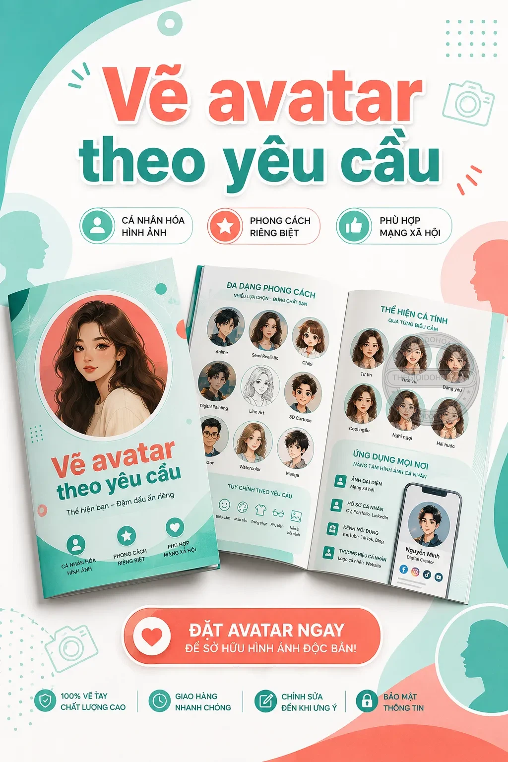 Vẽ avatar theo yêu cầu